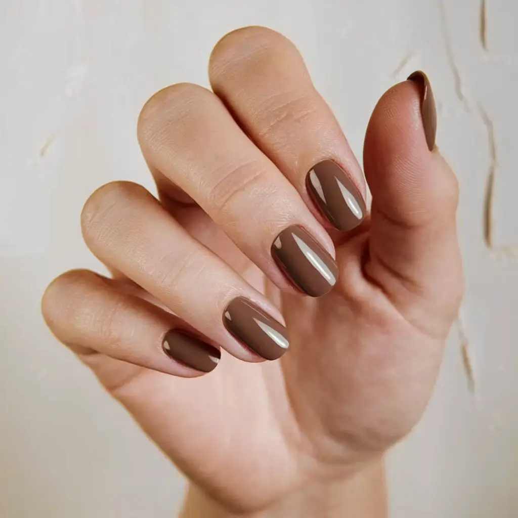 Best Fall Nail Colors for Fair Skin 2025 Classic Brown Elegance