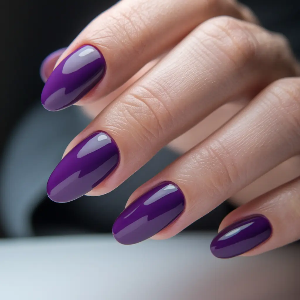 Best Fall Nail Colors for Fair Skin 2025 Shimmery Purple Glam