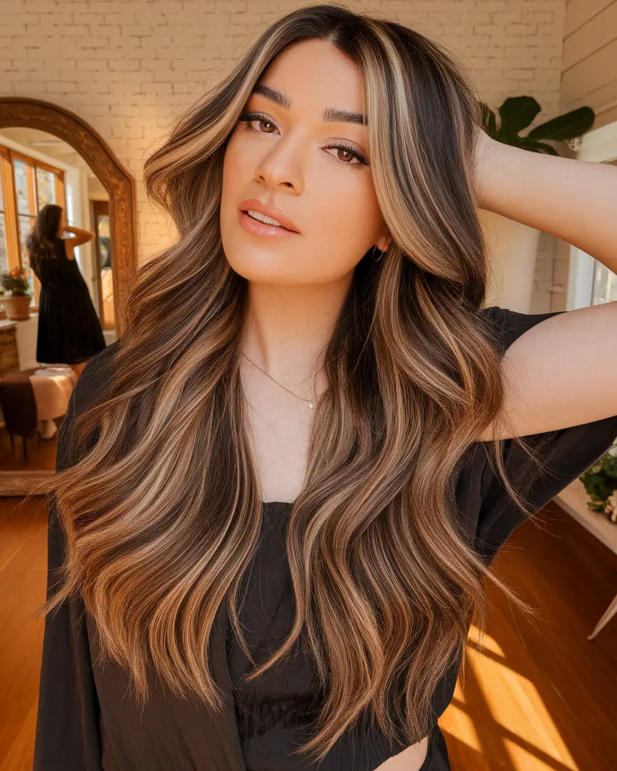 Best Hairstyles for Fall Season 2025 Face-Framing Highlights with Long Layers