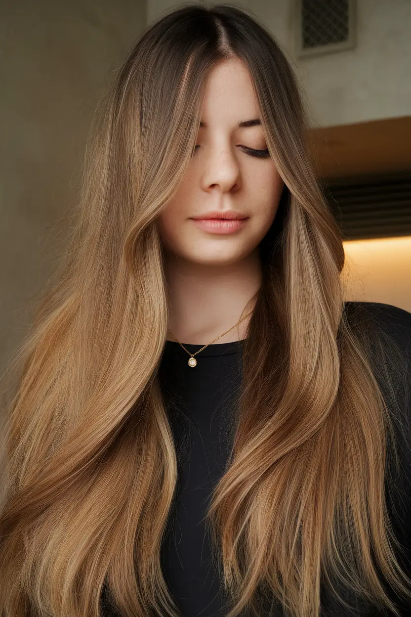 Caramel Fall Hair Colors Ideas 2025 for a Cozy Glow Classic Sandy Caramel Layers