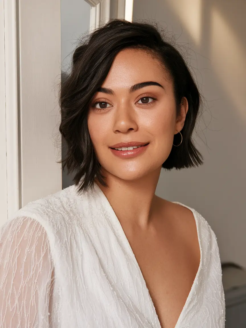 Chic Fall Bob Haircuts for 2025 Effortless Choppy Bob with Natural Movement