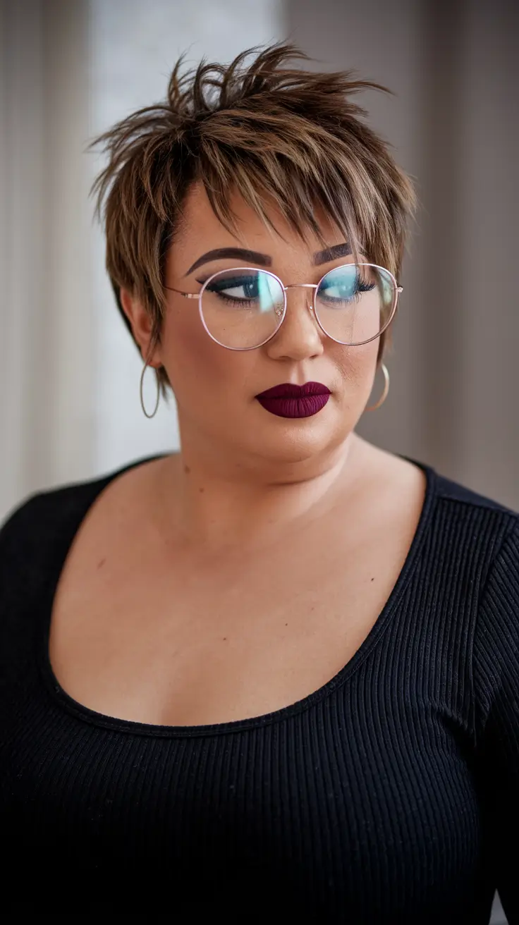 Short pixie really short haircuts for plus size women Modern Pixie with Lifted Crown