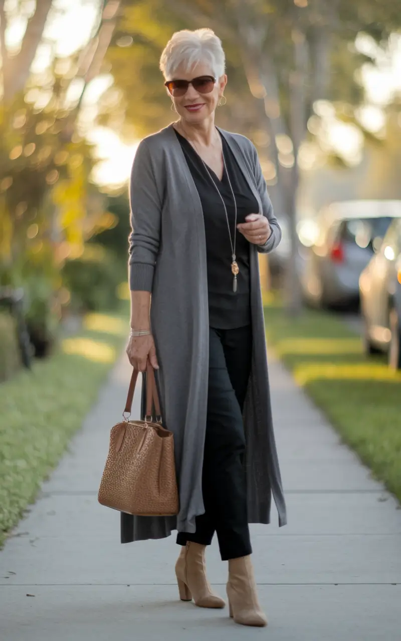cute fall outfits for women over 60 - ideas 2025 Elegant Duster Drama