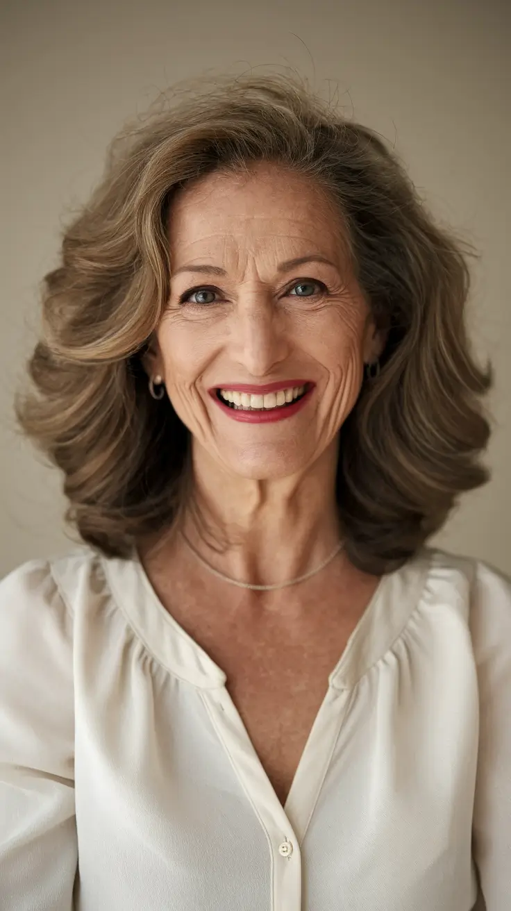 Fall 2025 Hair Color Guide for Women Over 50 Earthy Ash with Elegant Body