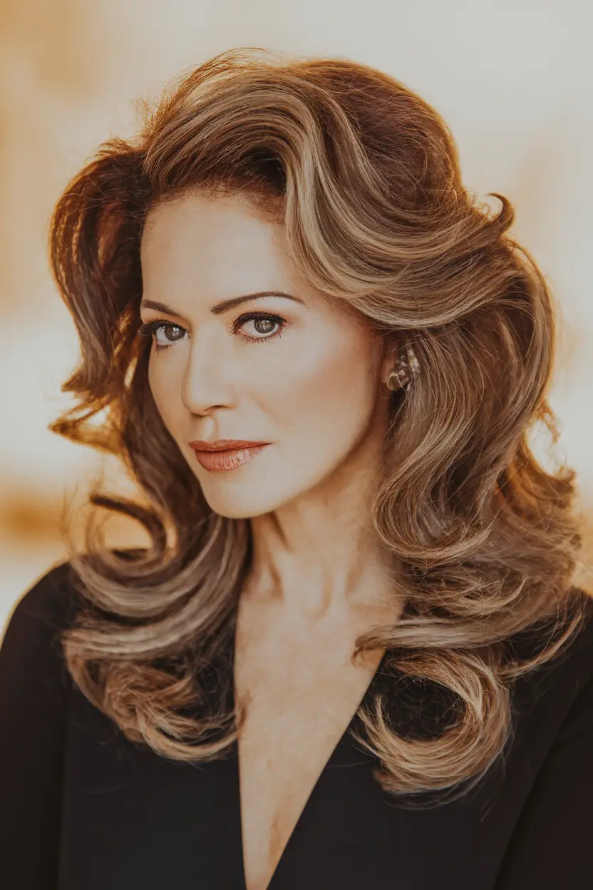 Fall 2025 Haircuts for Women 50+ Hollywood-Inspired Long Bob with Deep Volume