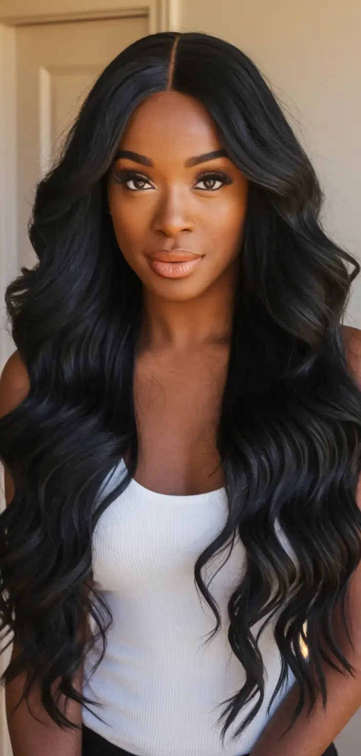 Fall 2025 Hairstyles for Black Women Long Voluminous Deep Waves