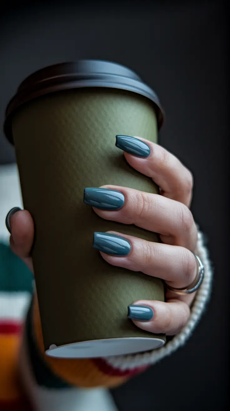 Fall 2025 Nail Colors for Medium Skin - Moody Green Bliss