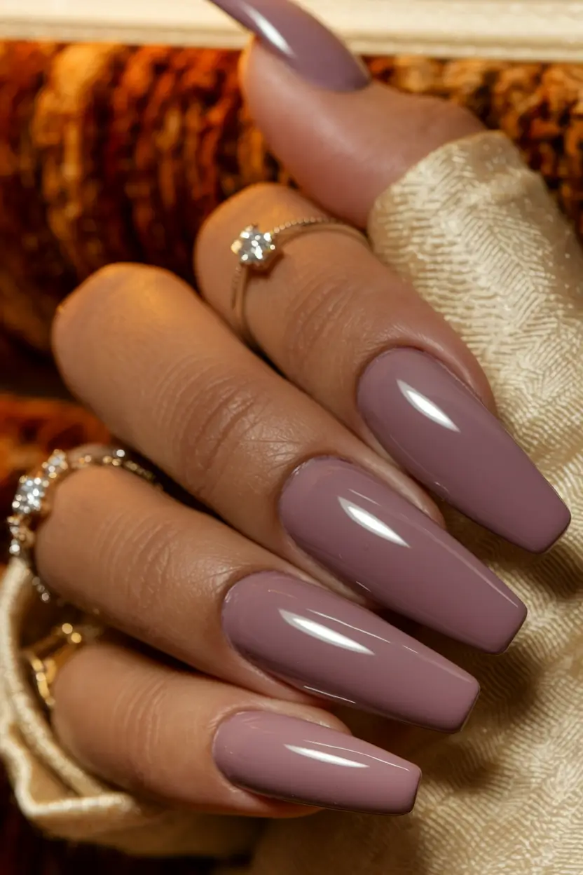 Fall ballerina nails Evening Mauve Luxe