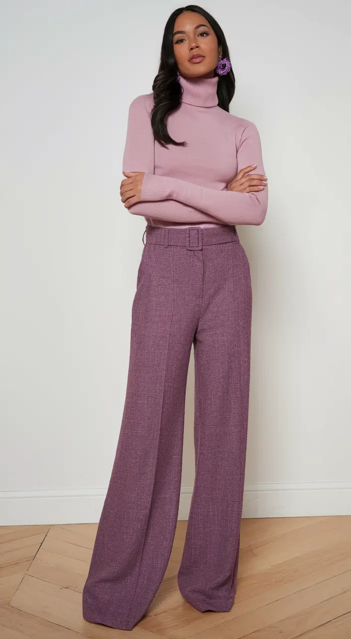 fall fashion outfits ideas 2025 – Rose-Tone Power Pairing