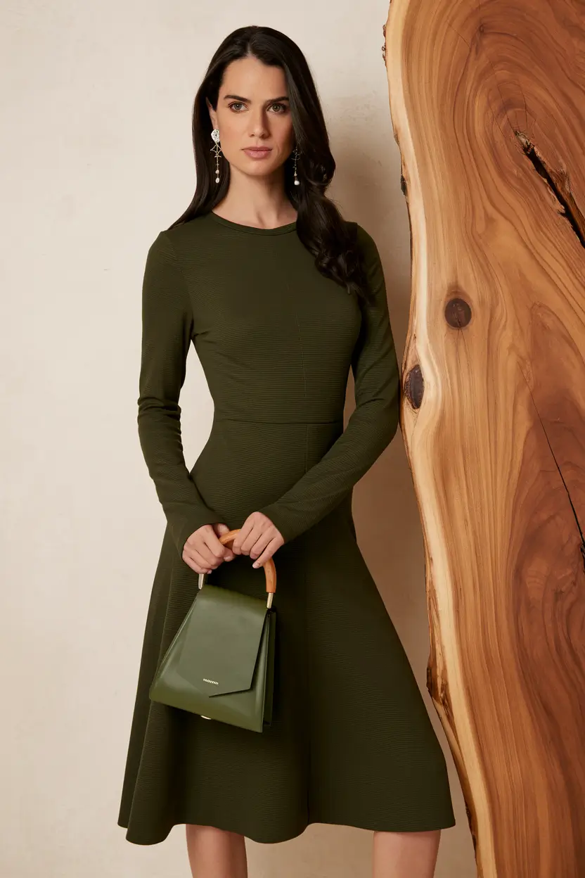 fall fashion trends women Olive Hourglass & Mini Top-Handle Charm