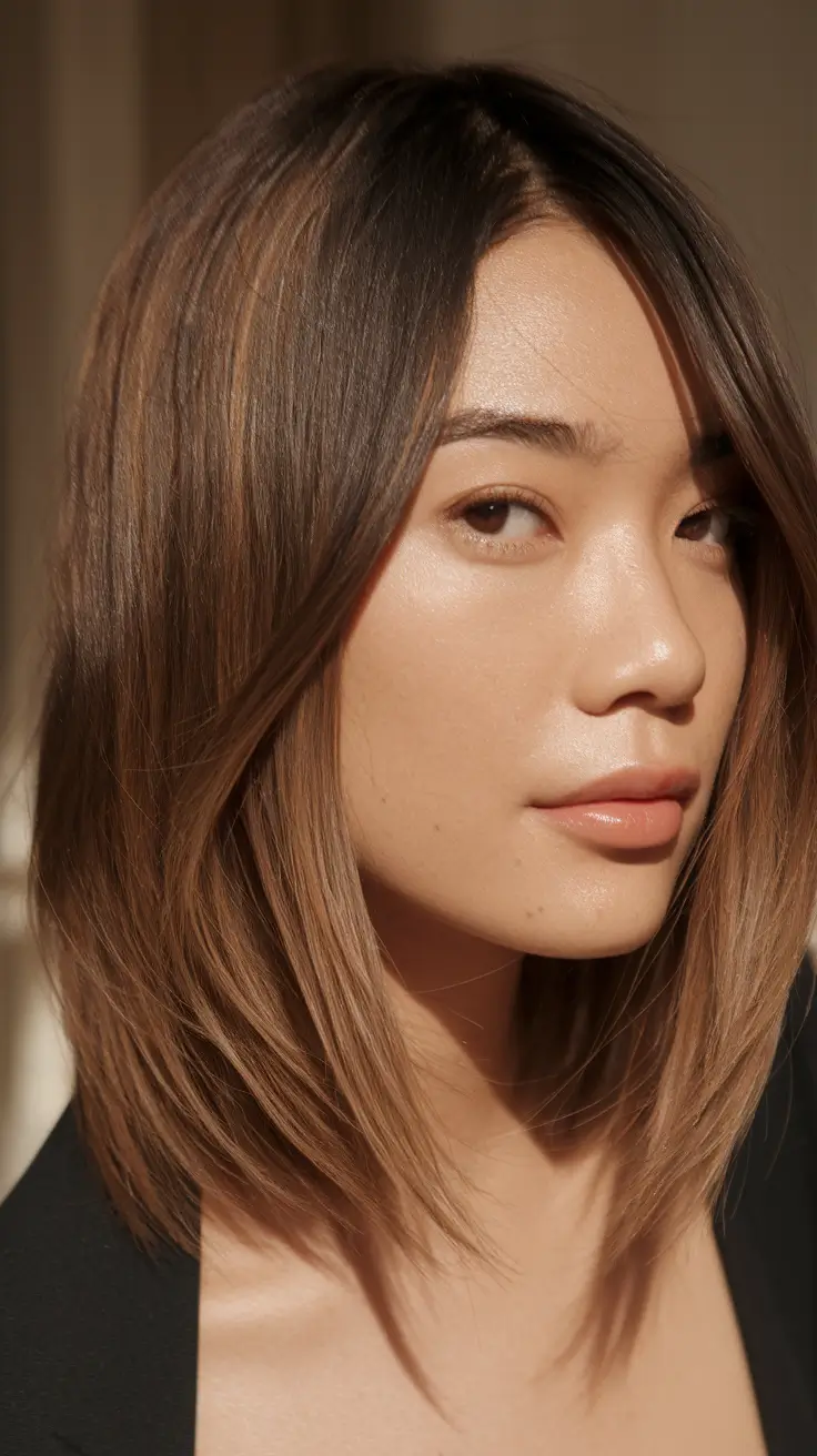 fall hair color ideas 2025 Toasted Hazelnut Bob