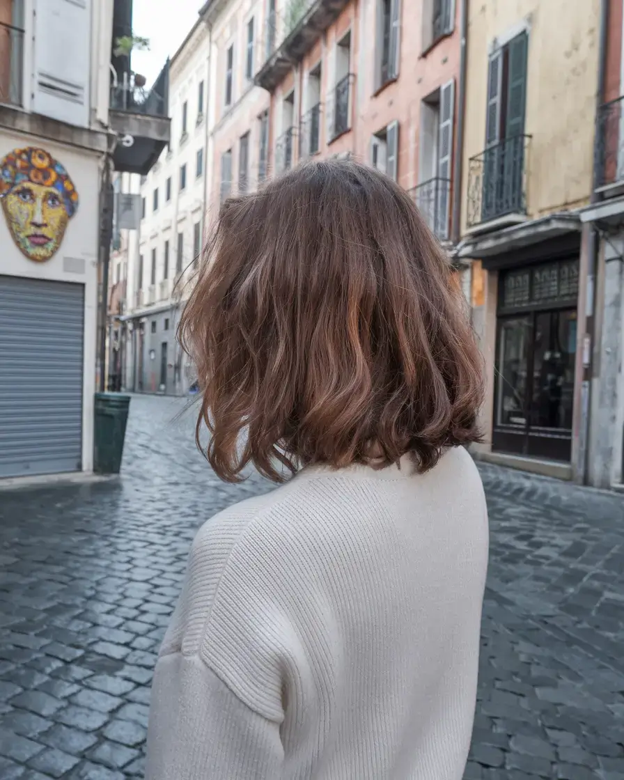 balayage red Parisian Reddish Brunette with Natural Lift