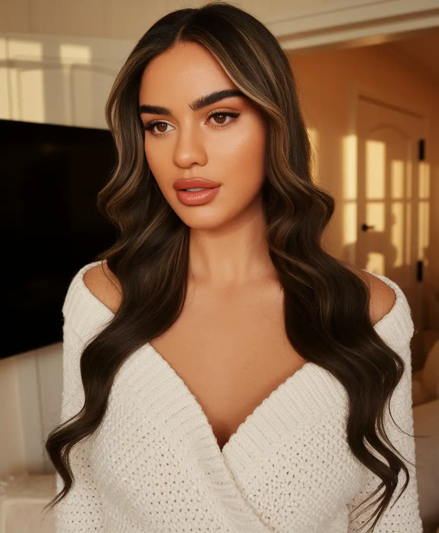 Fall Hair Colors for Cool Skin Types — 2025 Dimensional Waves with Cool Brown Contrast
