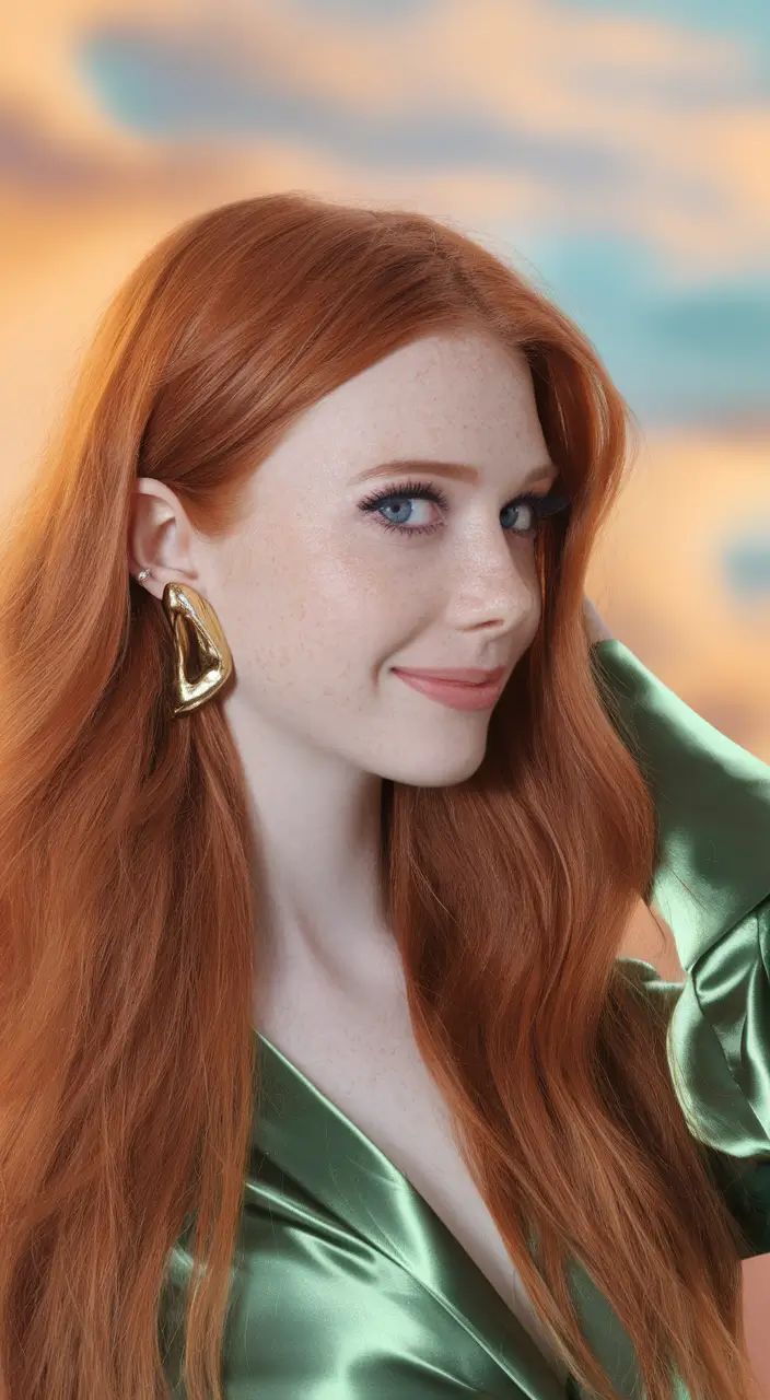 Fall Hair Colors for Cool Skin Types — 2025 Classic Long Red with a Cool Twist