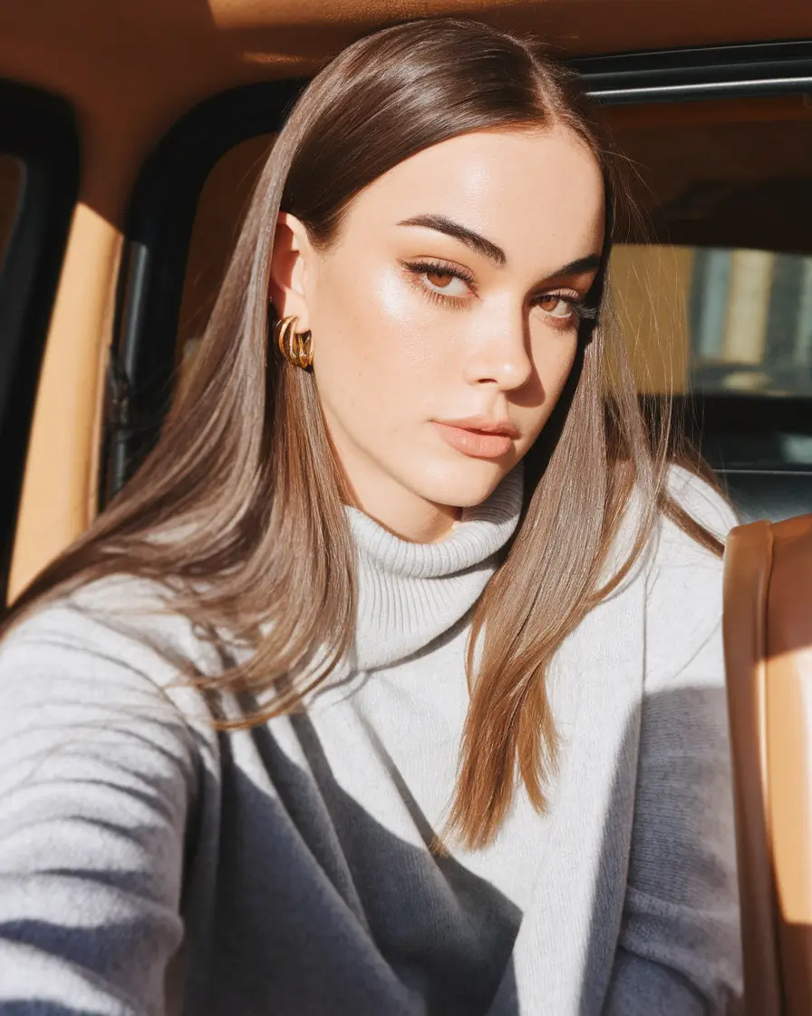 Fall Hair Colors for Cool Skin Types — 2025 Glossed Iced Mocha with Mirror Shine