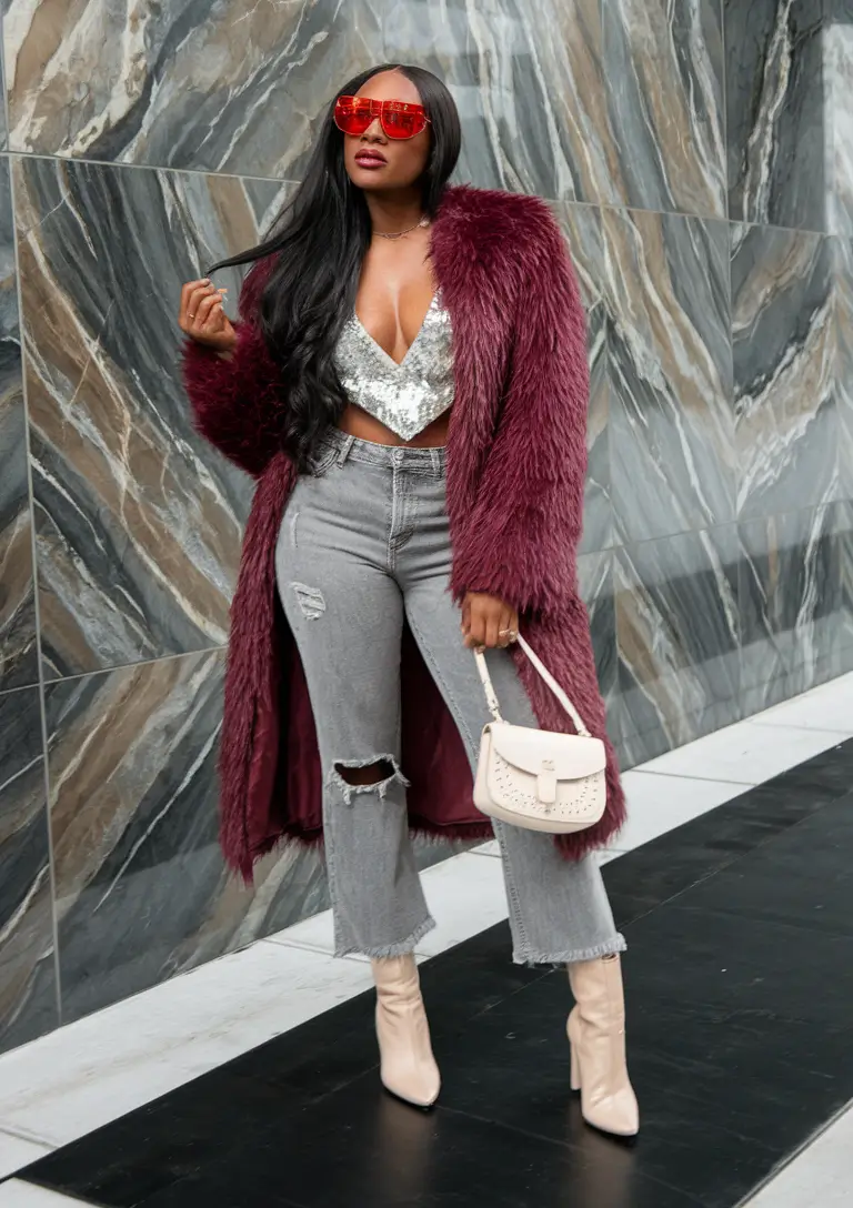 fall outfits for black women 2025 Fierce Layers with a Hint of Sparkle