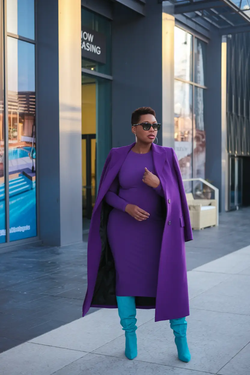 fall outfits for black women 2025 Color Blocking That Commands Attention