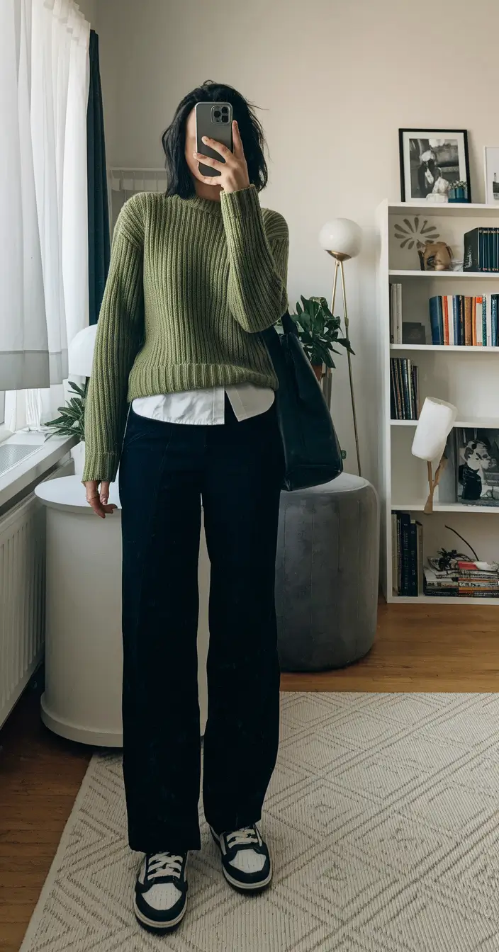 fall outfits for school 2025 Layered Cool-Girl Basics with a Preppy Edge