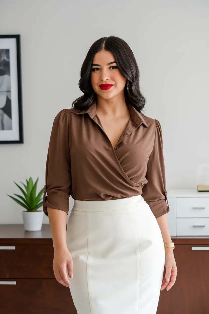 fall outfits latina women - cute ideas 2025 Warm Mocha Boss Energy