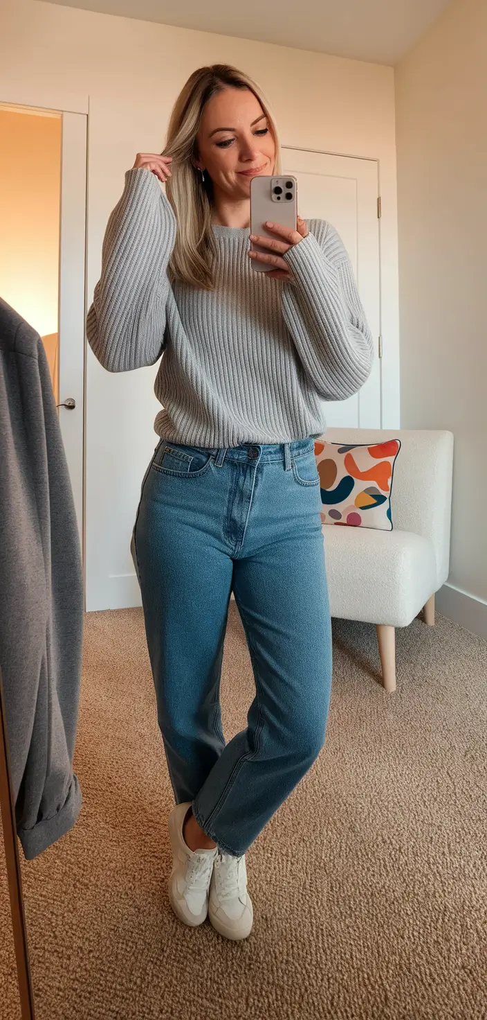 fall outfits with jeans 2025 Weekend Softness and Comfort