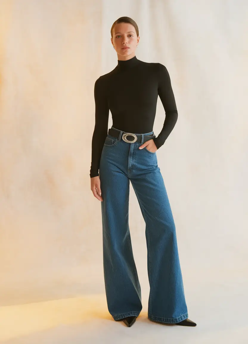 fall outfits with jeans 2025 Monochrome Minimalist Statement