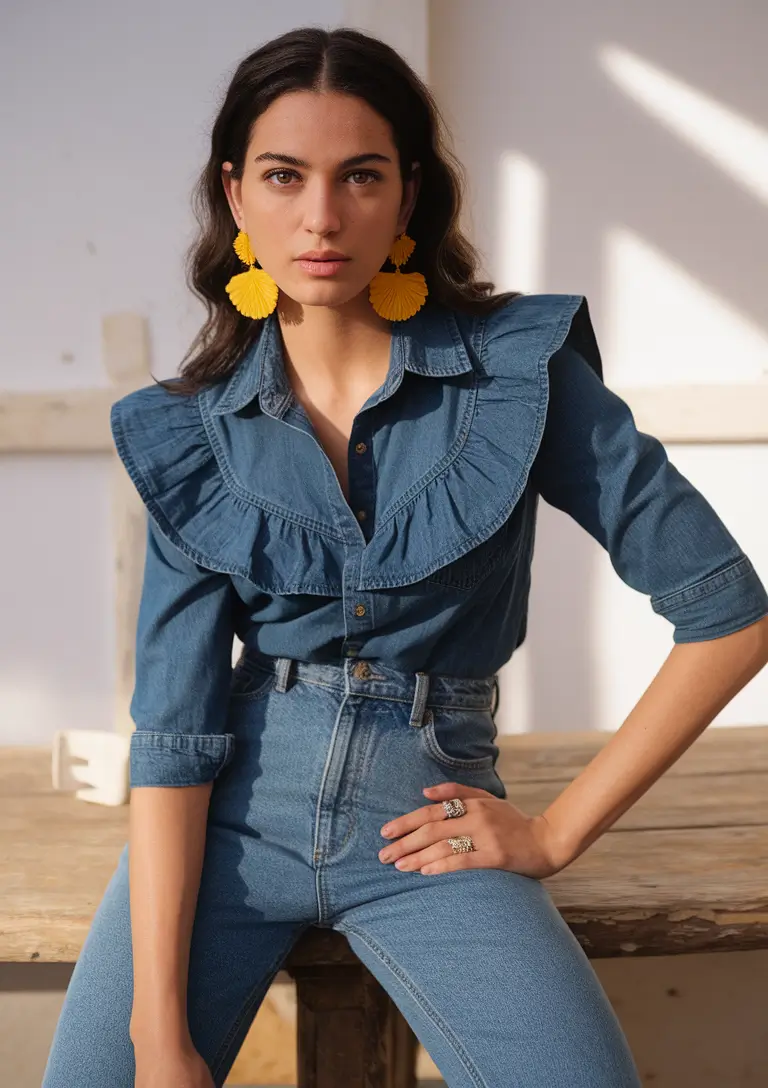 fall outfits with jeans 2025 Denim-on-Denim, Reimagined