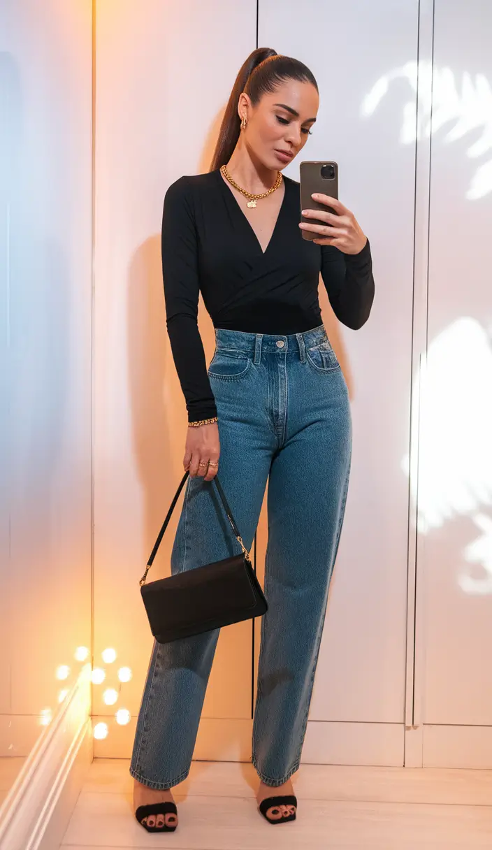 fall outfits with jeans 2025 Modern Night Out Chic