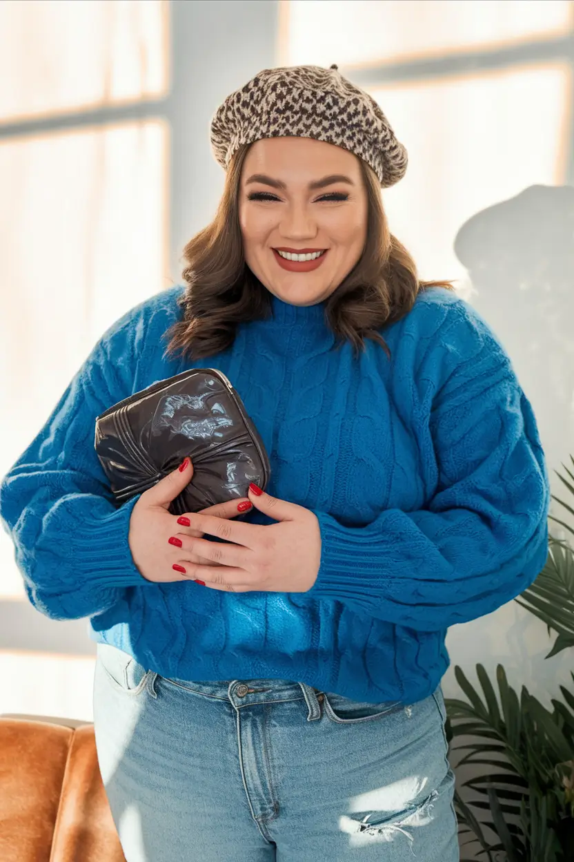 fall winter plus size capsule wardrobe Cozy Color and European Energy