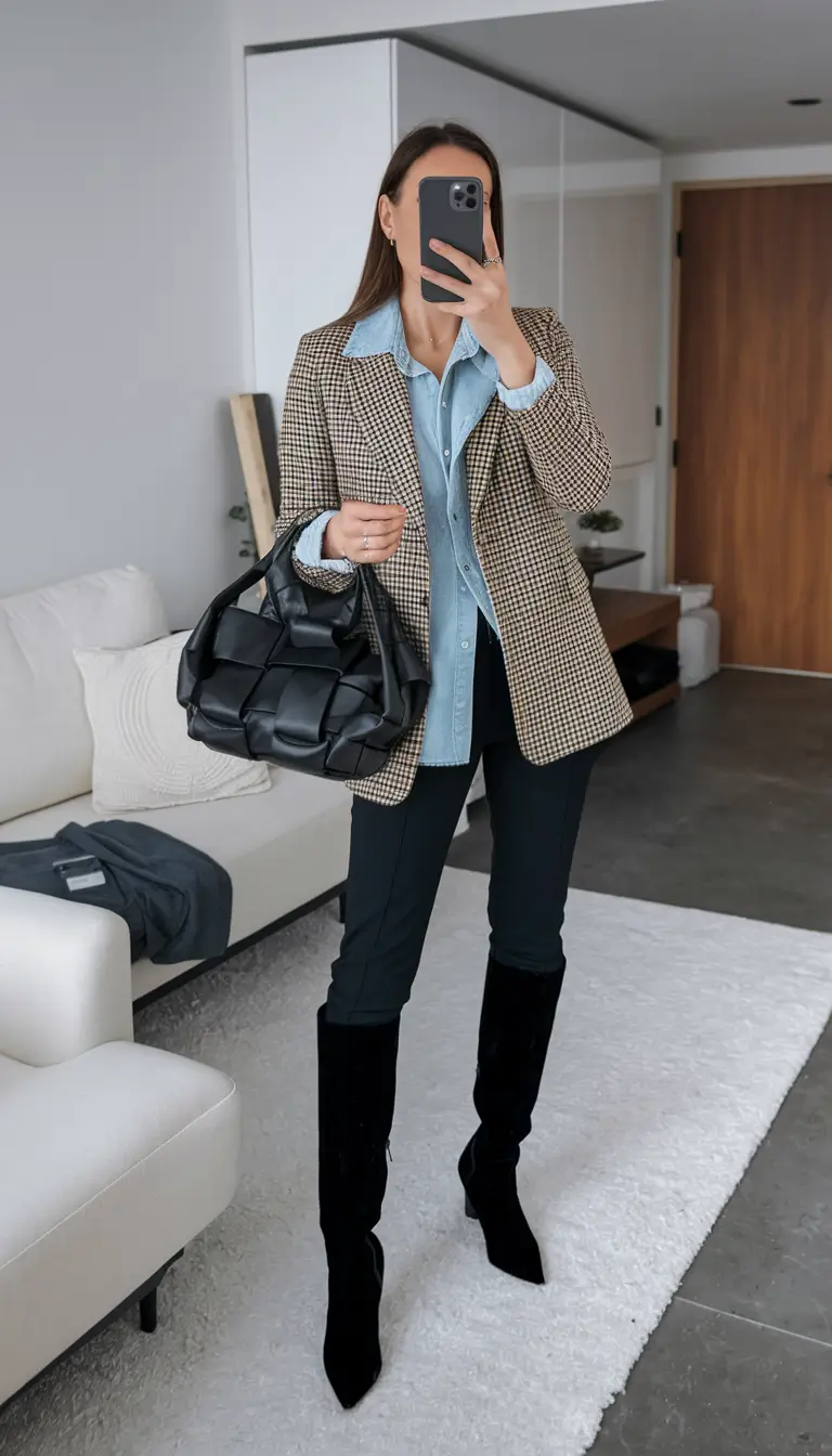 fall winter outfits ideas 2025 Tailored Layers with Classic Vibes