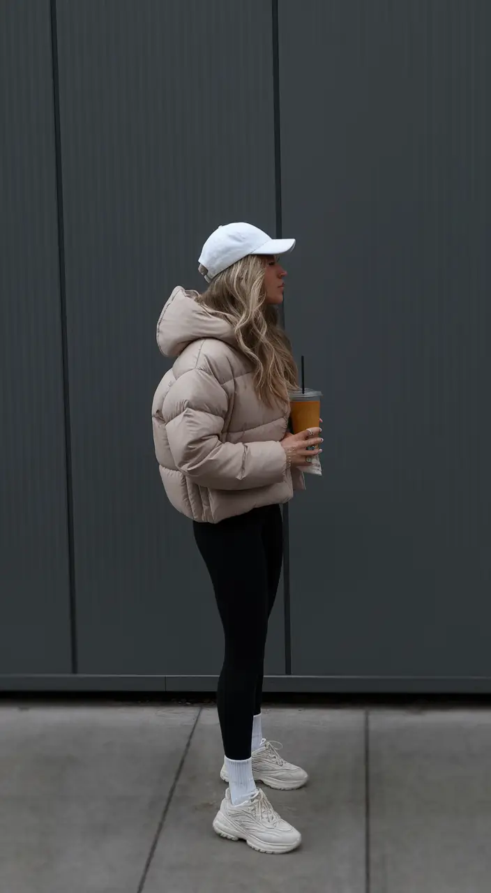 fall winter outfits ideas 2025 Off-Duty Energy in Neutral Activewear