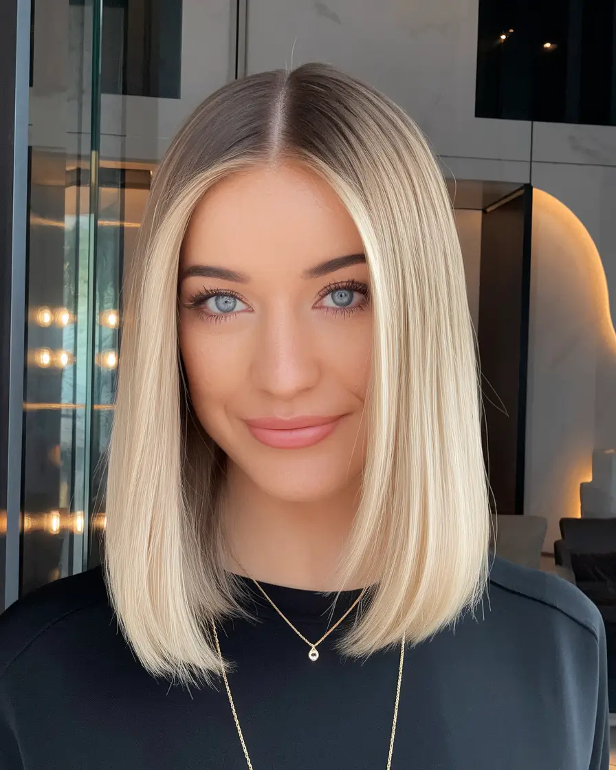 fall hair color for blondes blunt bob