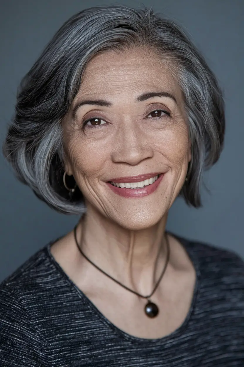 Haircuts for Women Over 60 - Fall 2025 Soft Waves and Natural Greys