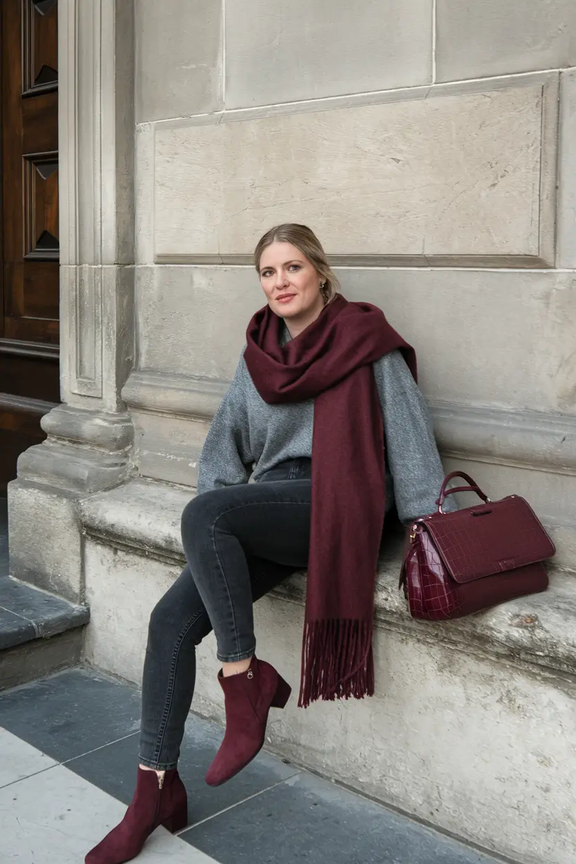 Layers Garnet Tones and Sweater Weather Mood