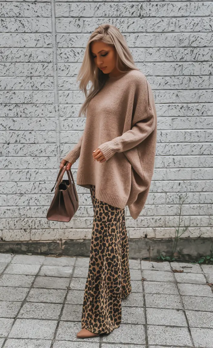 Layers Animal Print with Cozy Knit Confidence