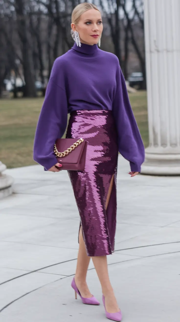 Layers Plum Sequins & Violet Volume