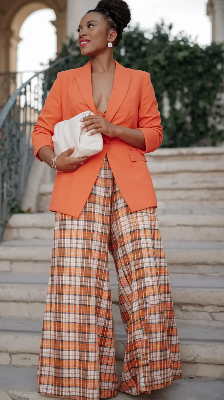 Layers Orange You Glad Plaid’s Still Cool