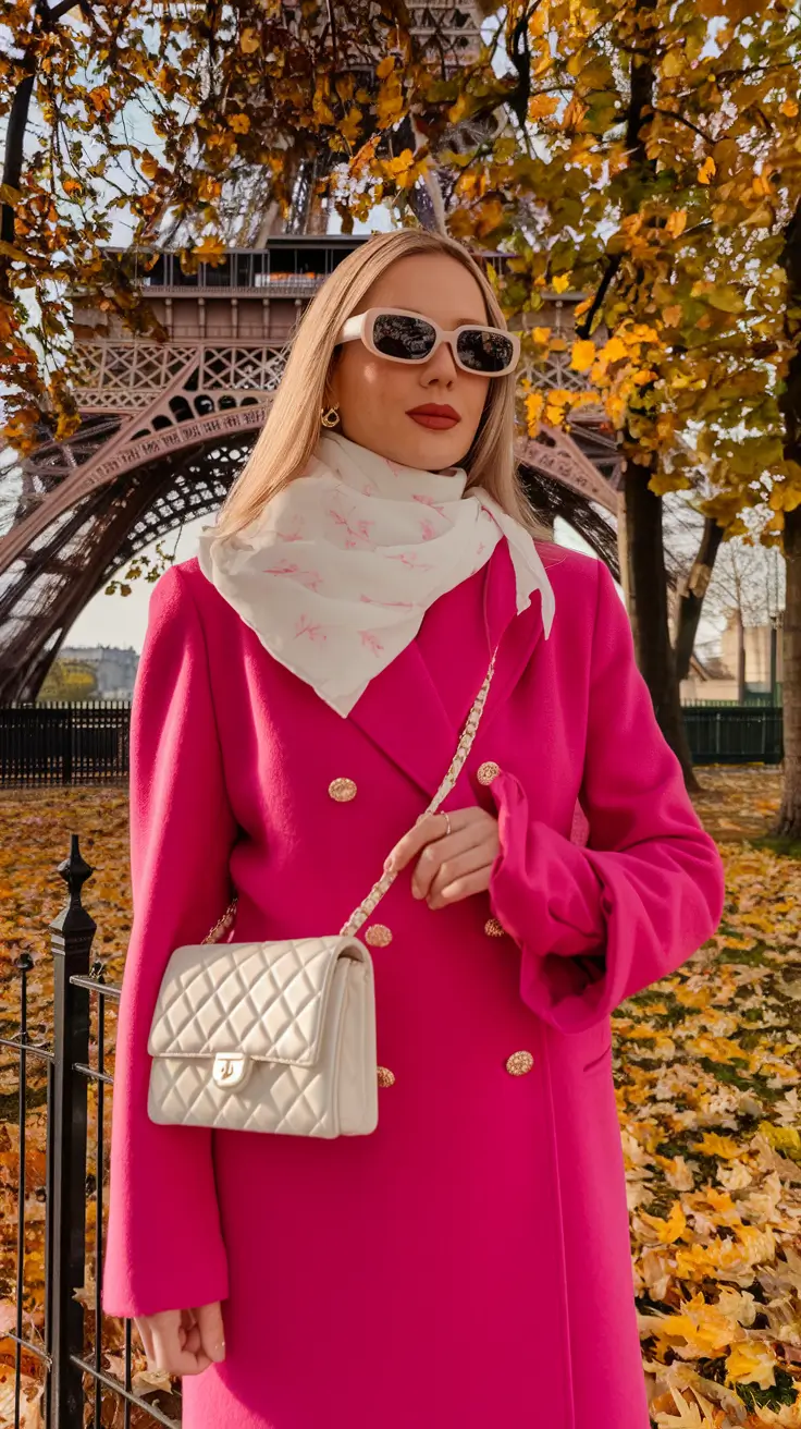 layering for fall outfit ideas 2025 - Parisian Fuchsia Power Move