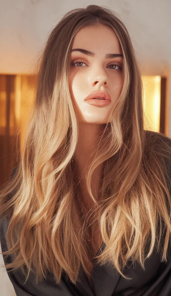 Long Fall Hairstyles to Love in 2025 - Golden Beige Long Layers