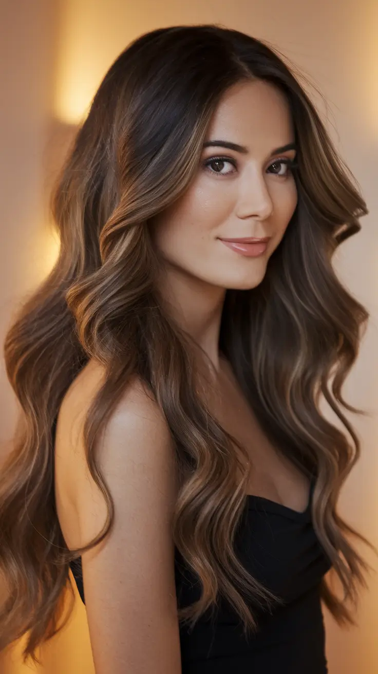 long fall hairstyles to love in 2025 Softly Blended Caramel Waves