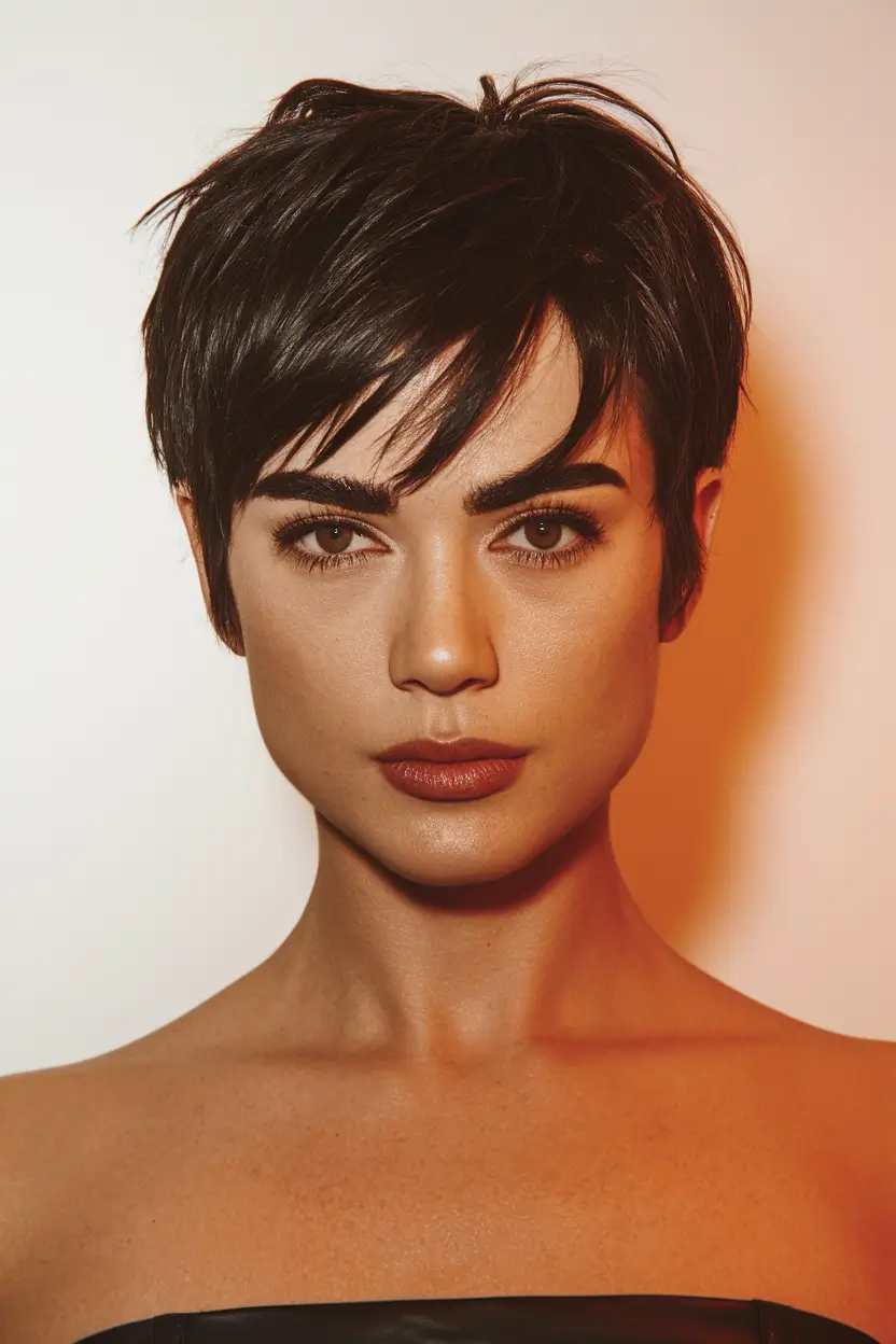 fall pixie haircut Razor-Edge Texture with Masculine Lines