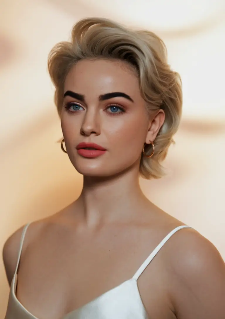 fall pixie haircut Soft Volume Pixie with Platinum Glow