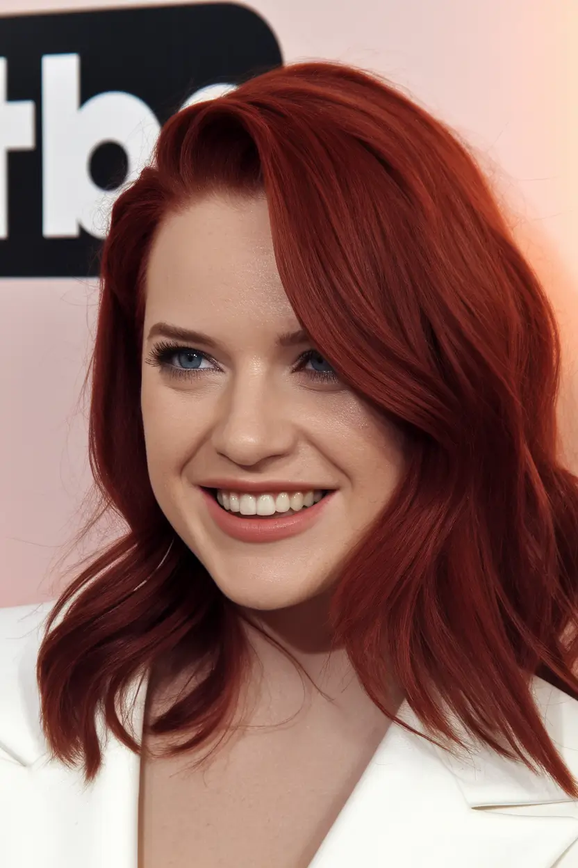 Must-Try Fall Red Hair Colors for Redheads 2025 Softly Tousled Bright Copper Lob