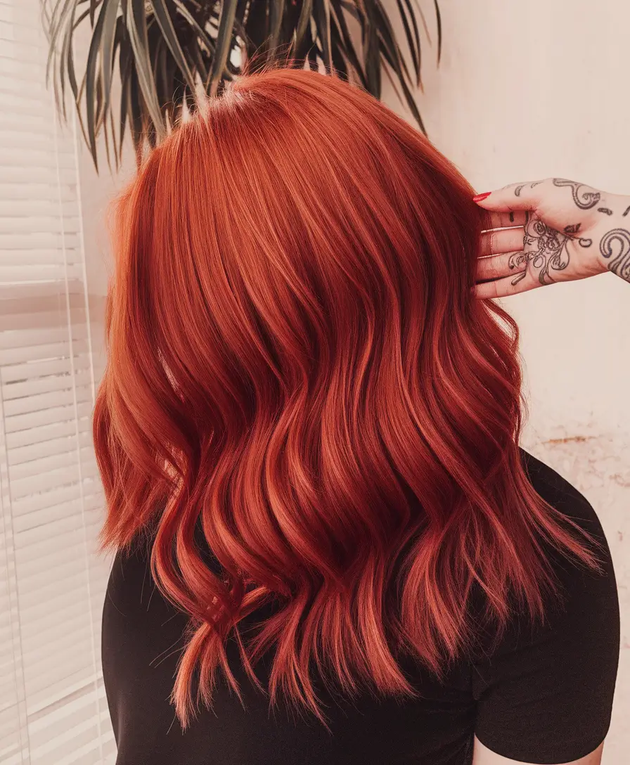 Must-Try Fall Red Hair Colors for Redheads 2025 Burnt Pumpkin Spice Waves