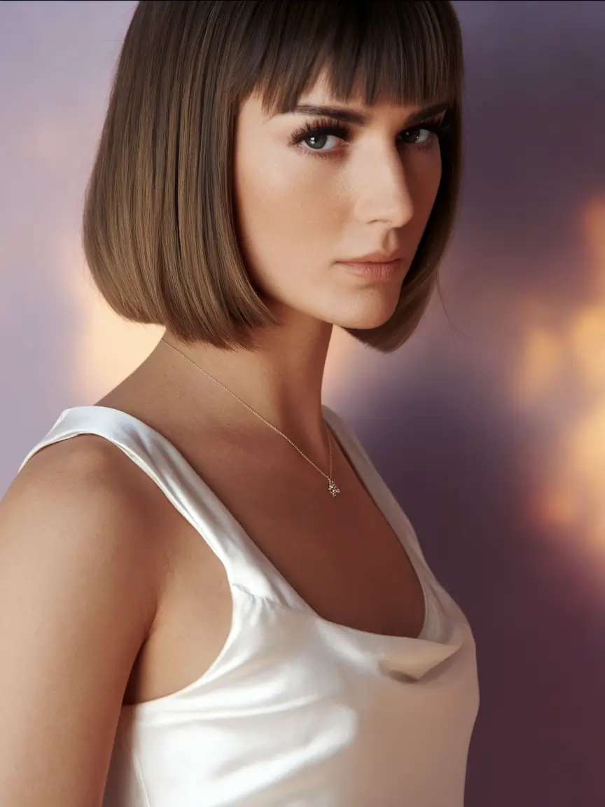 New haircuts - September 2025 ideas Blunt Cut French Bob with Baby Bangs