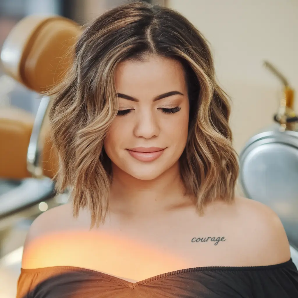 New haircuts - September 2025 ideas Beachy Bronde Lob with Chunky Balayage