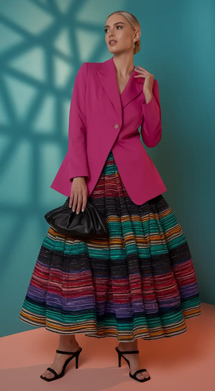 new ideas 2025 fall style for women – Runway to Real Life: Magenta Blazer & Statement Skirt