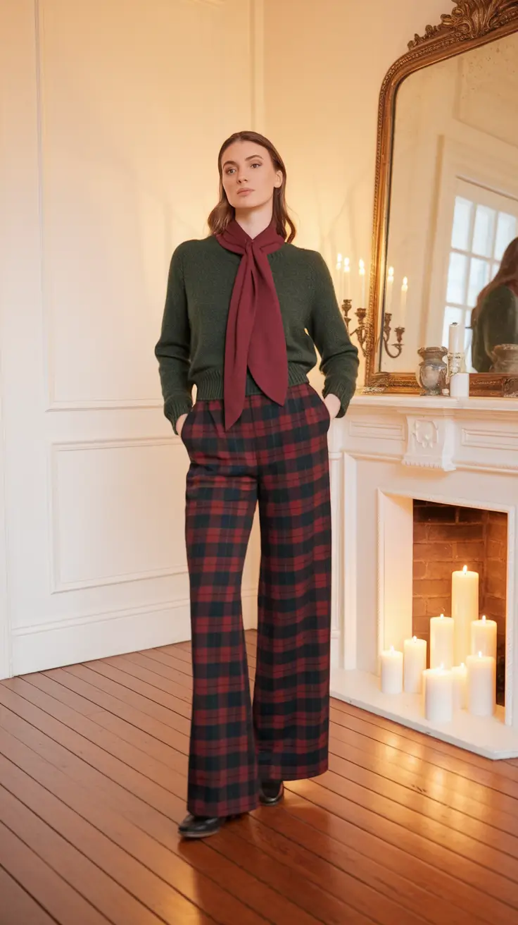 new ideas 2025 fall style for women – Fireside Checks: Cozy Plaid With a Dash of Drama