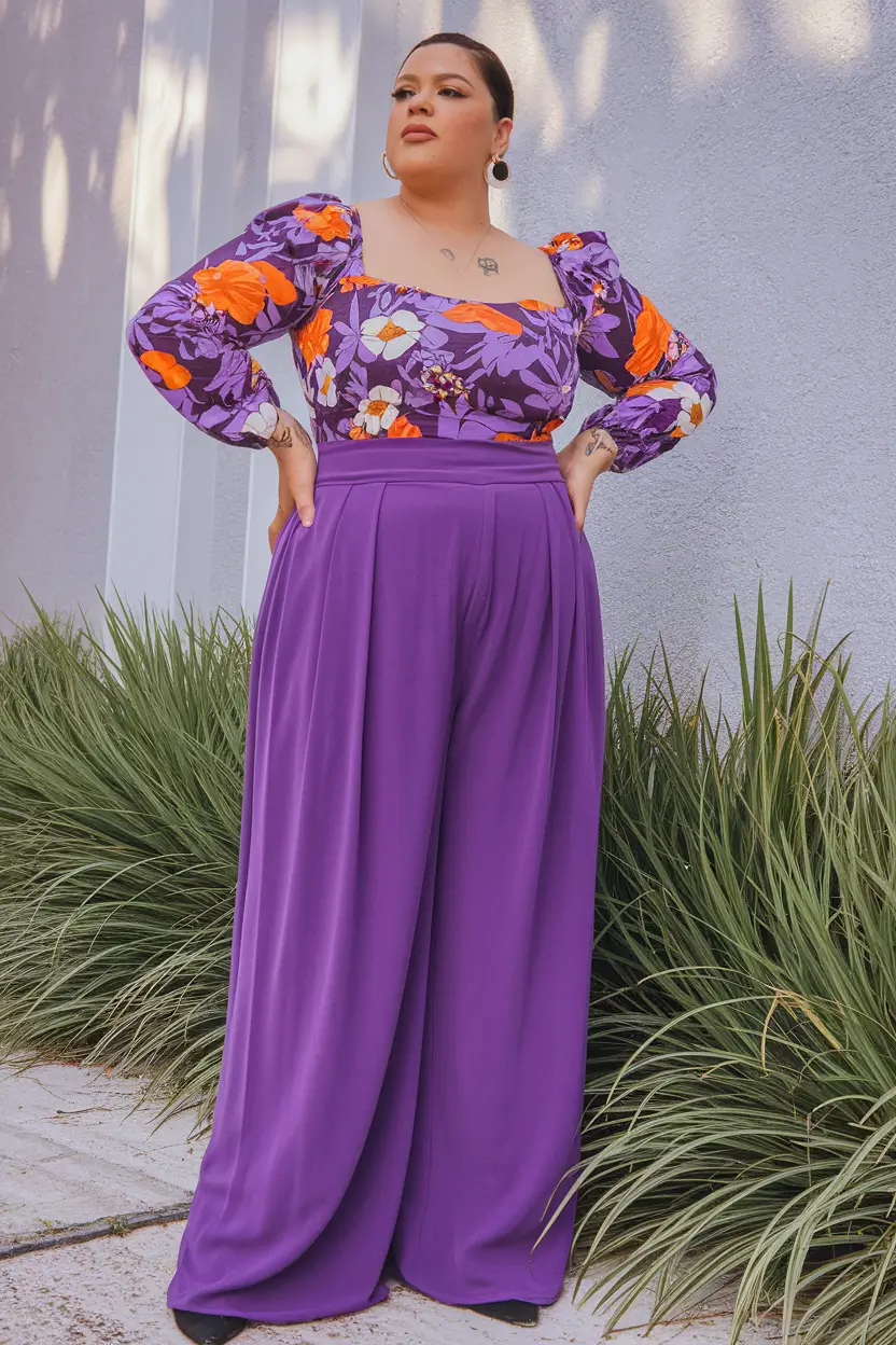 plus size fall fashion ideas 2025 Violet Drama & Florals