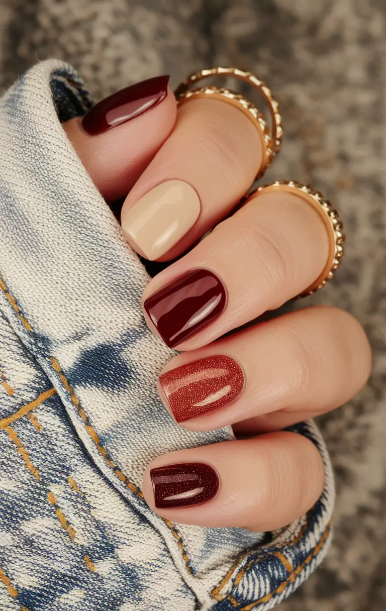september nails color dnd Autumnal Luxe with a Textural Twist