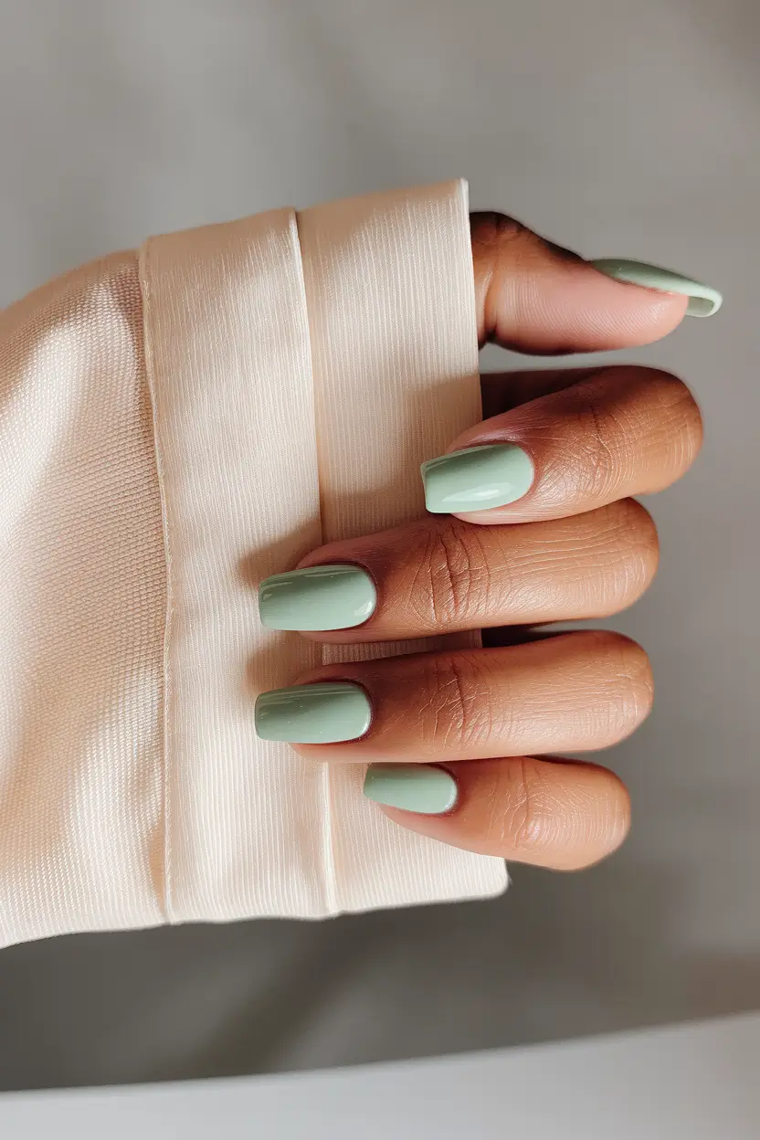 september nails color gel mist sage simplicity fall